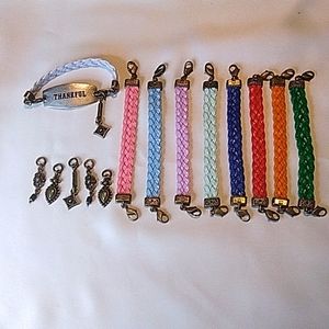 Lenny & Eva 5.5" leather bands in multiple colors w/2" charms for 7.5" bracelet.